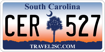 SC license plate CER527