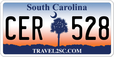 SC license plate CER528
