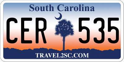 SC license plate CER535