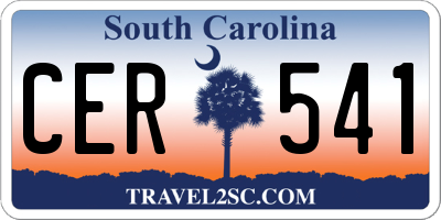 SC license plate CER541