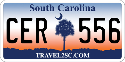 SC license plate CER556
