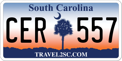 SC license plate CER557