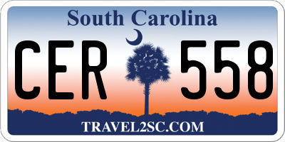 SC license plate CER558