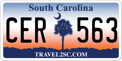 SC license plate CER563