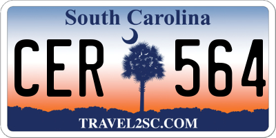 SC license plate CER564