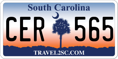 SC license plate CER565