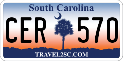 SC license plate CER570