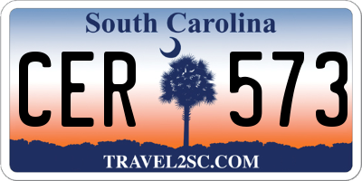 SC license plate CER573