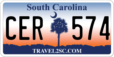SC license plate CER574