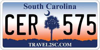 SC license plate CER575