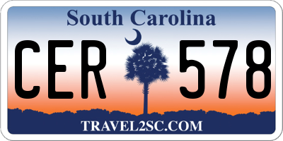 SC license plate CER578