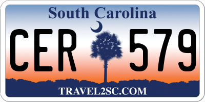 SC license plate CER579