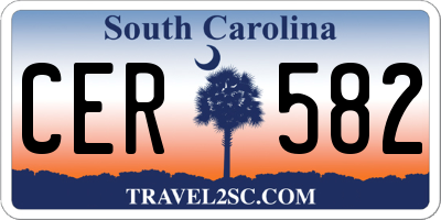 SC license plate CER582