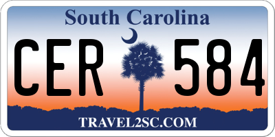 SC license plate CER584