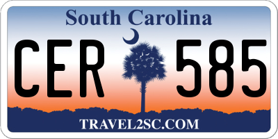 SC license plate CER585