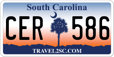 SC license plate CER586