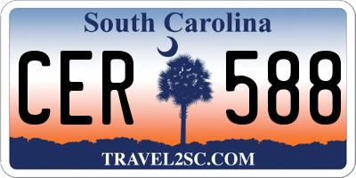 SC license plate CER588