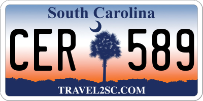 SC license plate CER589