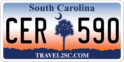 SC license plate CER590