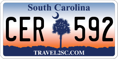 SC license plate CER592
