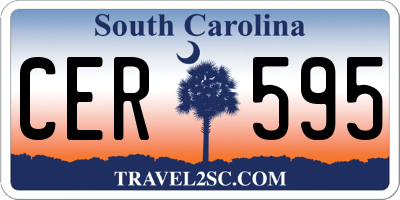 SC license plate CER595