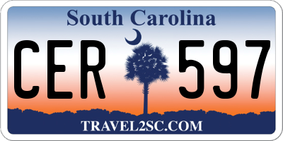 SC license plate CER597