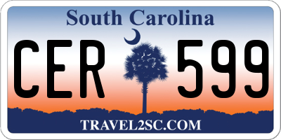 SC license plate CER599