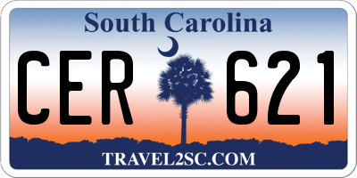 SC license plate CER621