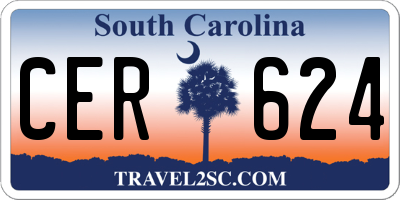 SC license plate CER624