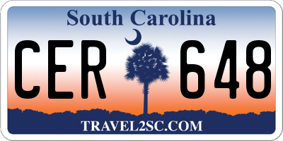 SC license plate CER648
