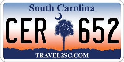 SC license plate CER652