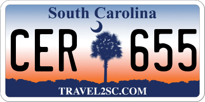 SC license plate CER655