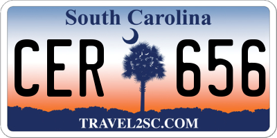 SC license plate CER656