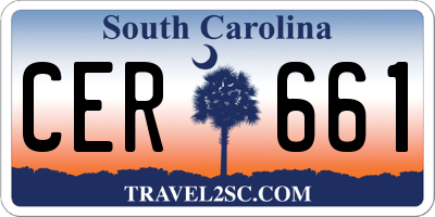 SC license plate CER661