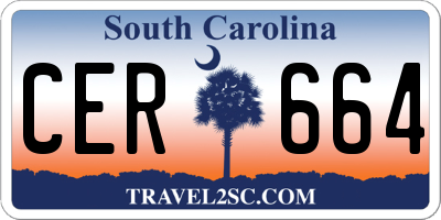 SC license plate CER664