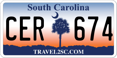 SC license plate CER674