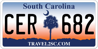 SC license plate CER682