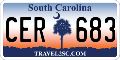 SC license plate CER683