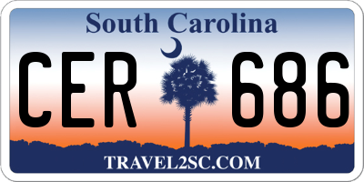 SC license plate CER686