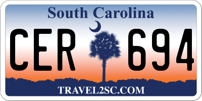 SC license plate CER694