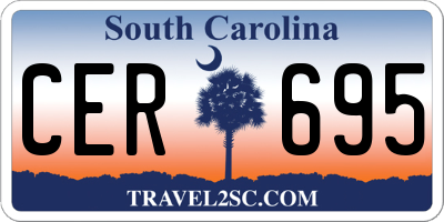 SC license plate CER695