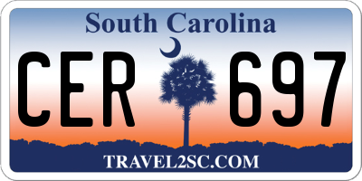 SC license plate CER697