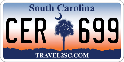 SC license plate CER699