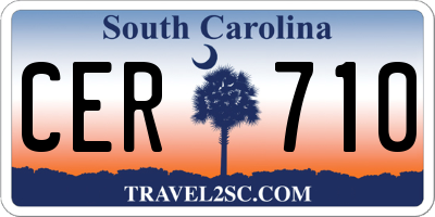 SC license plate CER710