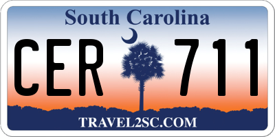 SC license plate CER711