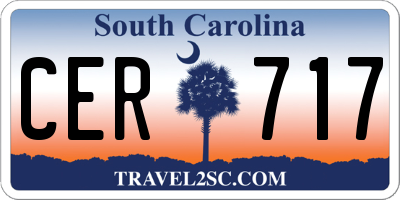 SC license plate CER717