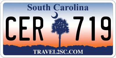 SC license plate CER719