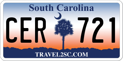 SC license plate CER721