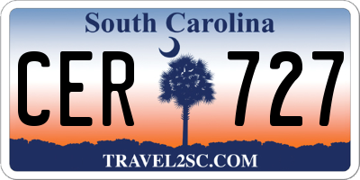 SC license plate CER727