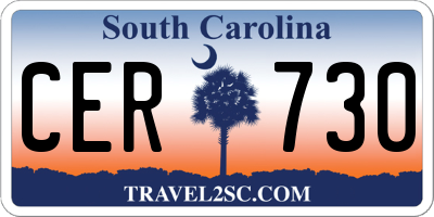 SC license plate CER730